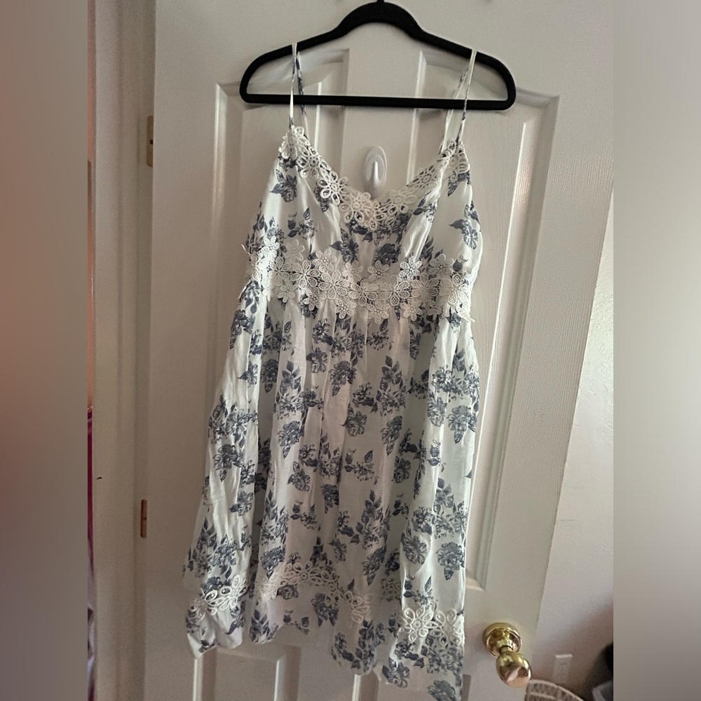 Floral Lace Trim dress